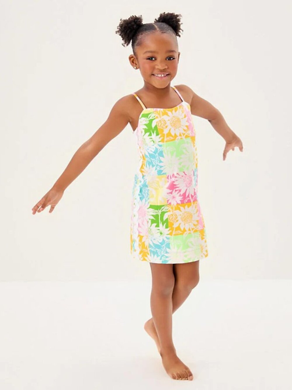 Lilly Pulitzer Mini Shelli Dress Multi Via Sunny Sunflowers Worn 1 Hour Sz 8
